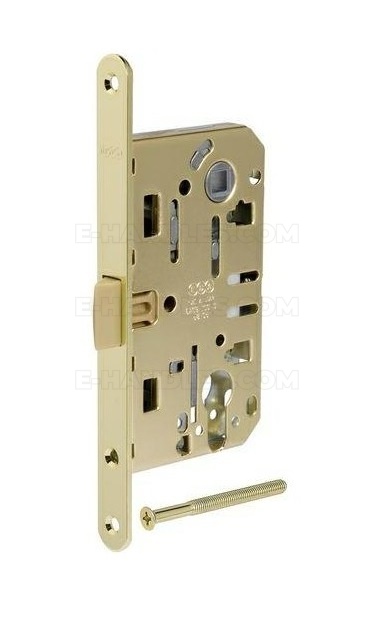 Zamek AGB Mediana EVOLUTION drzwiowy na wkładkę 85/60 mosiądzowany F18 B011036003, symbol B011036003